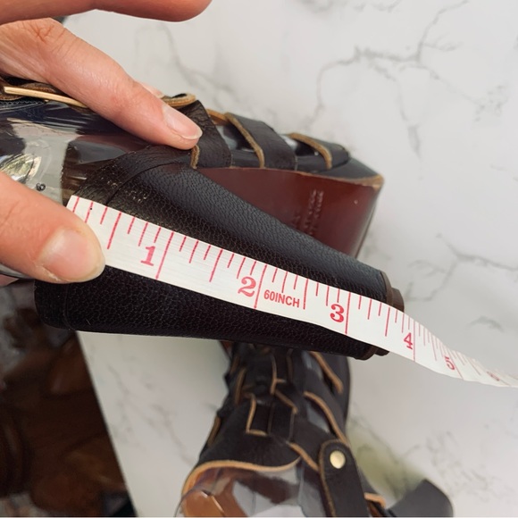 Chie Mihara Woven Suave Leather Slingback Sandals Open Toe Heels | Size 37.5 - Picture 8 of 14